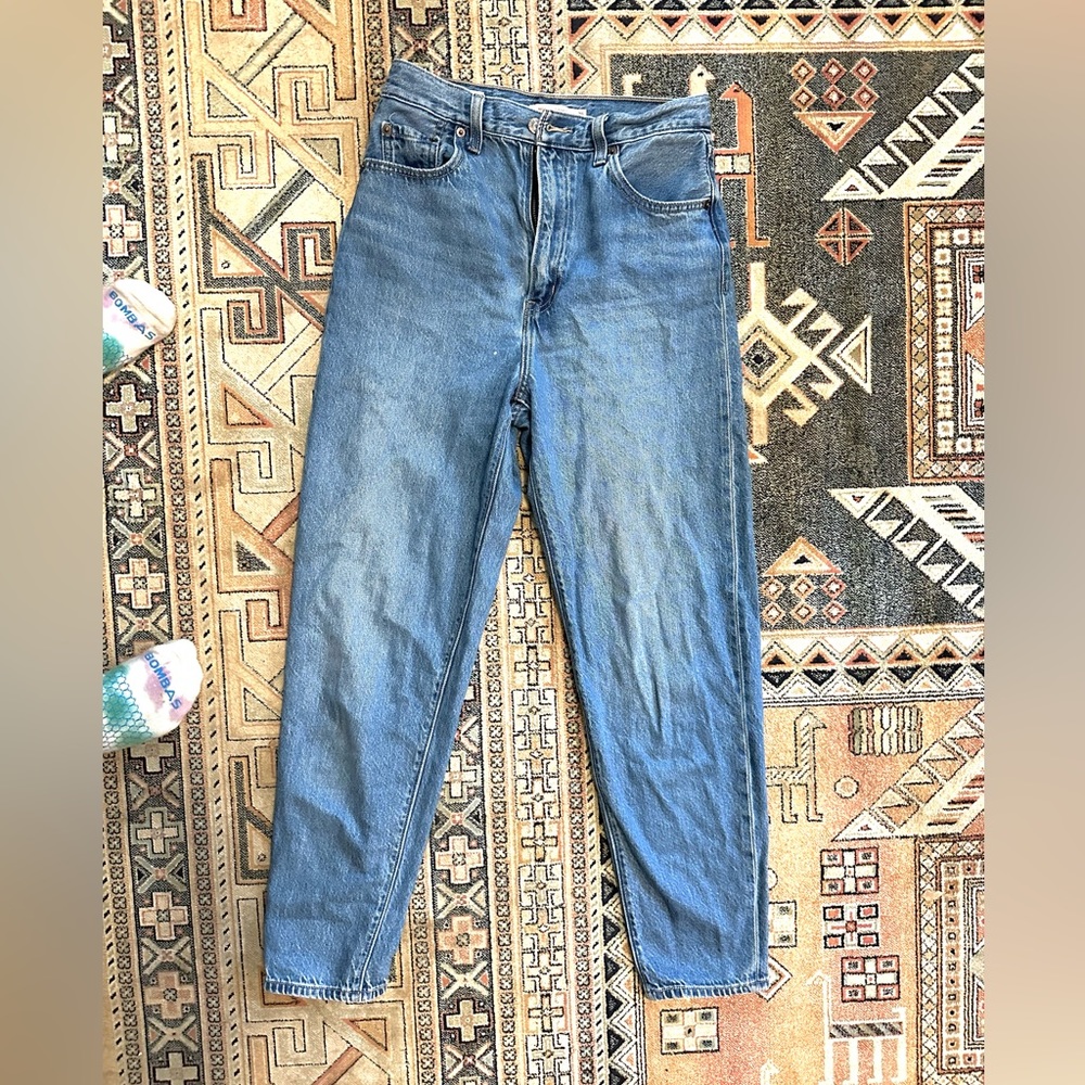 Levi’s tapered high rise jeans